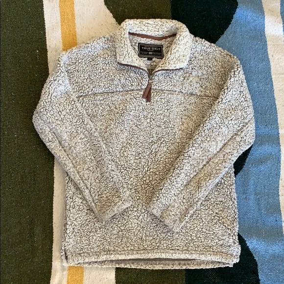 True Grit Tops - AUTHENTIC TRUE GRIT SHERPA HALF ZIP JACKET